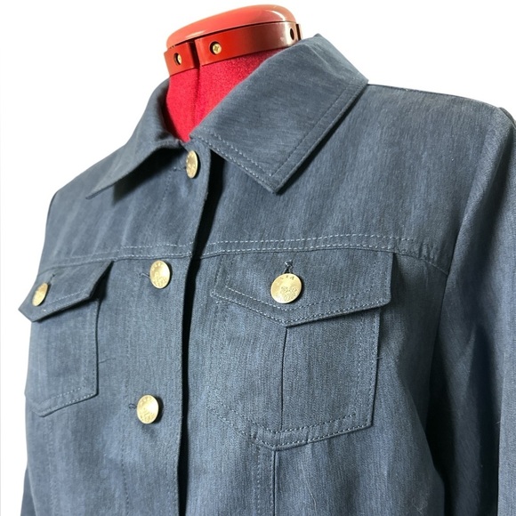 Alia NWOT petite denim look mid-weight unlined women's Jacket - Picture 3 of 6